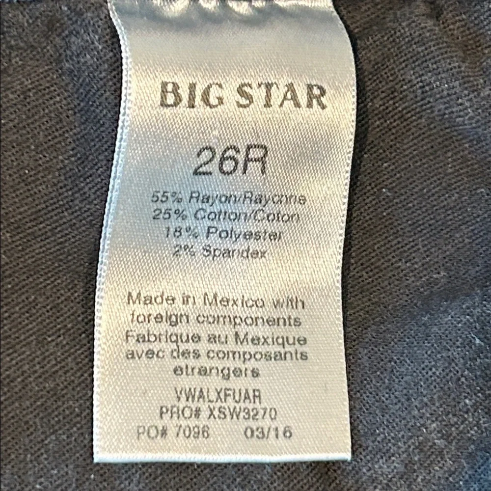 Big Star Alex skinny fit jeans size 26